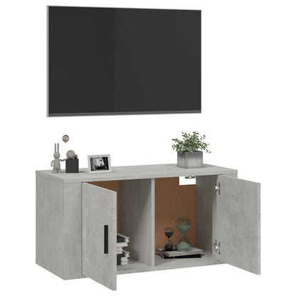 Vegghengte TV-benk betonggrå 30,5x30x30 cm