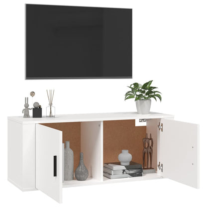 TV-Møbel Hvit TV-benk 100x34,5x40 cm