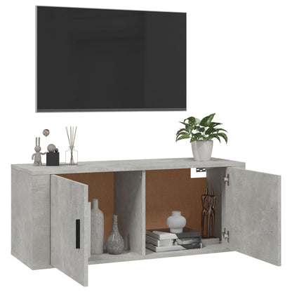 TV-Møbel Betonggrå Vegghengt TV-benk 100x34,5x40 cm