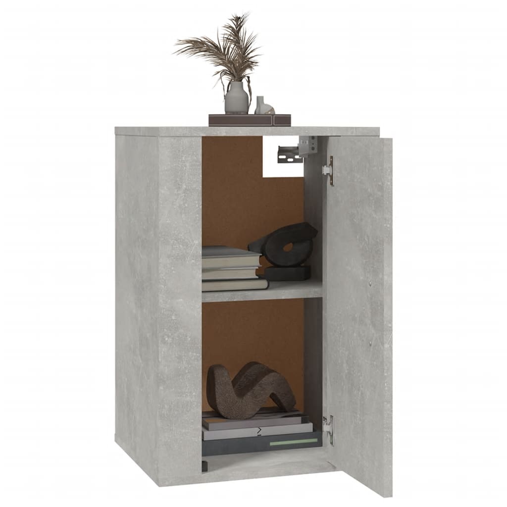 Vegghengte TV-benker 2 stk betonggrå 40x34,5x60 cm
