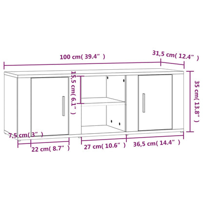 TV-Møbel Sonoma Grå TV-benk 100x31,5x35 cm