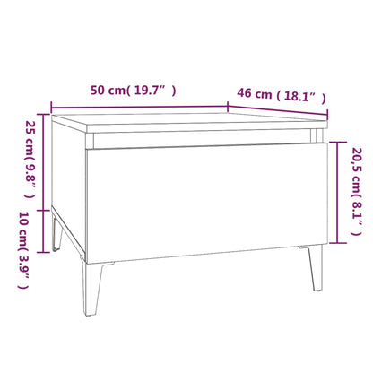 Salongbord Sofabord Røkt Eik 2 stk 50x46x35 cm