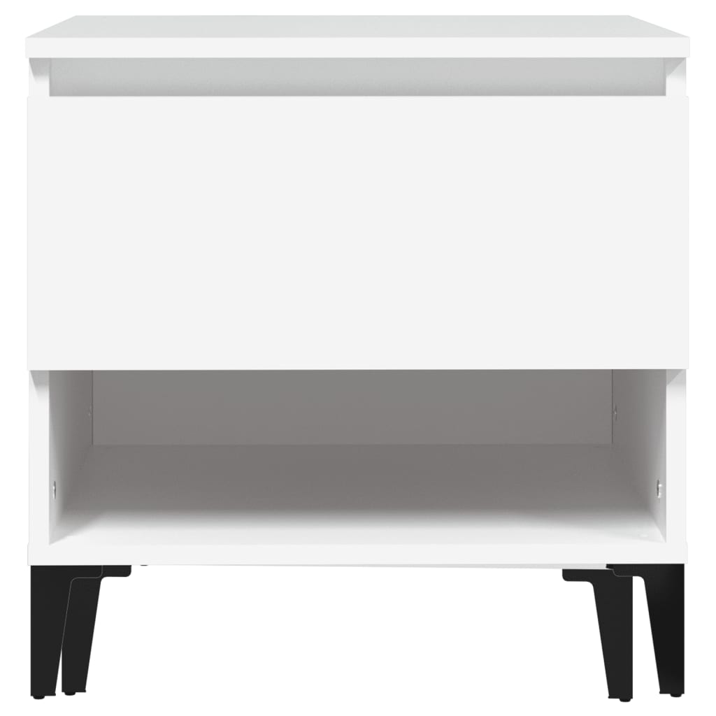 Sidebord Hvit 2 stk 50x46x50 cm