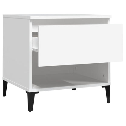 Sidebord Hvit 2 stk 50x46x50 cm