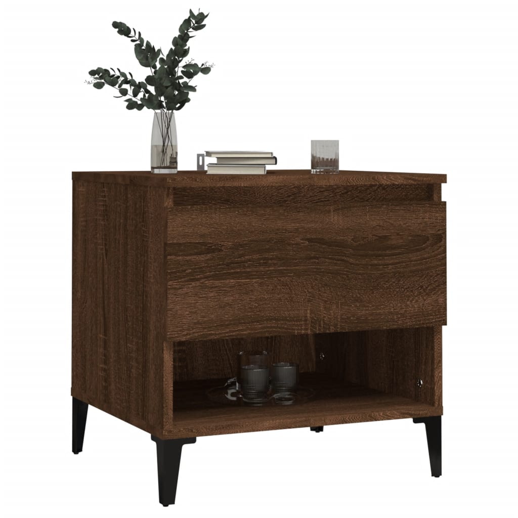 Sidebord Brun Eik 2 stk 50x46x50 cm