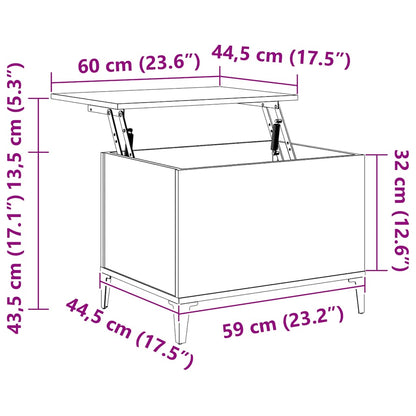 Salongbord Sofabord Svart 60x44,5x45 cm