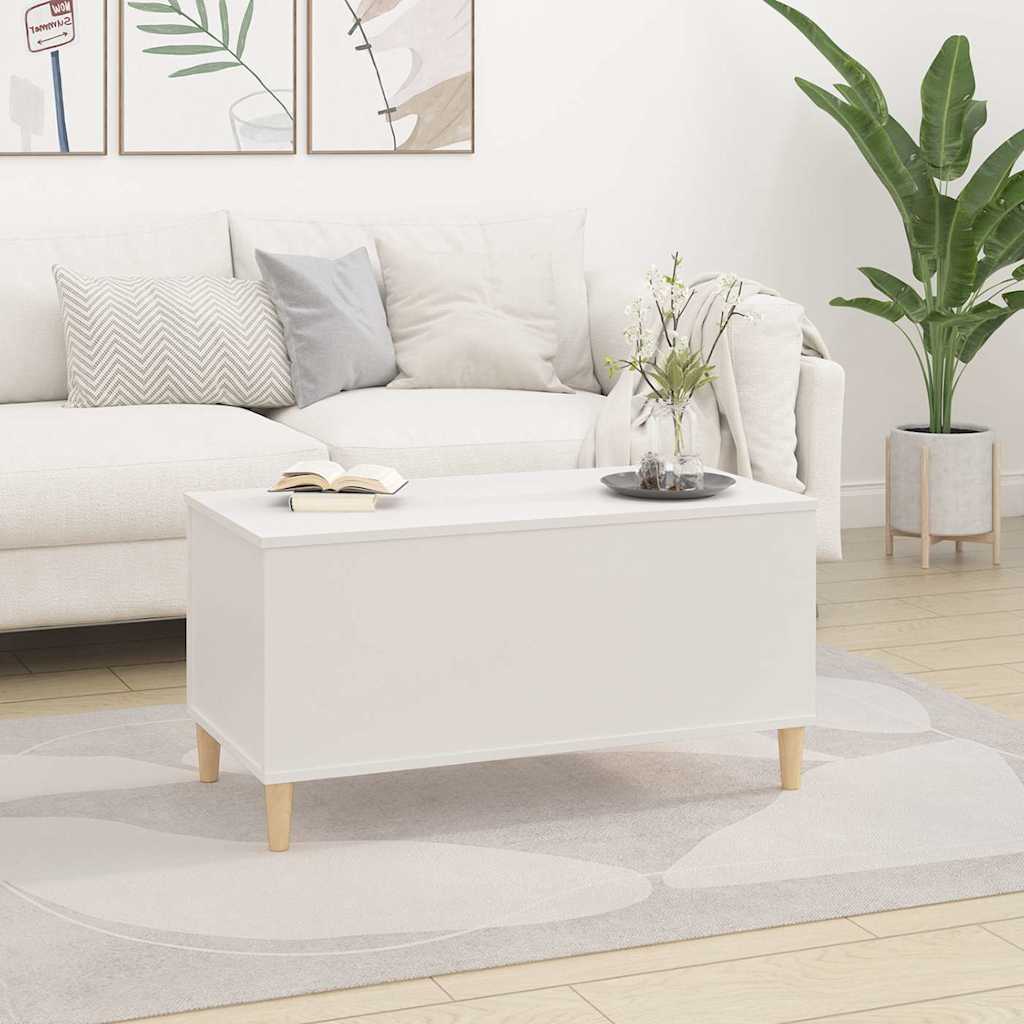 Salongbord hvit 90x44,5x45 cm konstruert tre