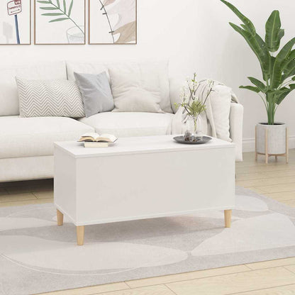 Salongbord hvit 90x44,5x45 cm konstruert tre
