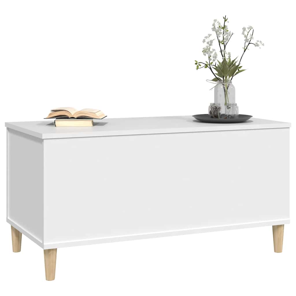 Salongbord hvit 90x44,5x45 cm konstruert tre