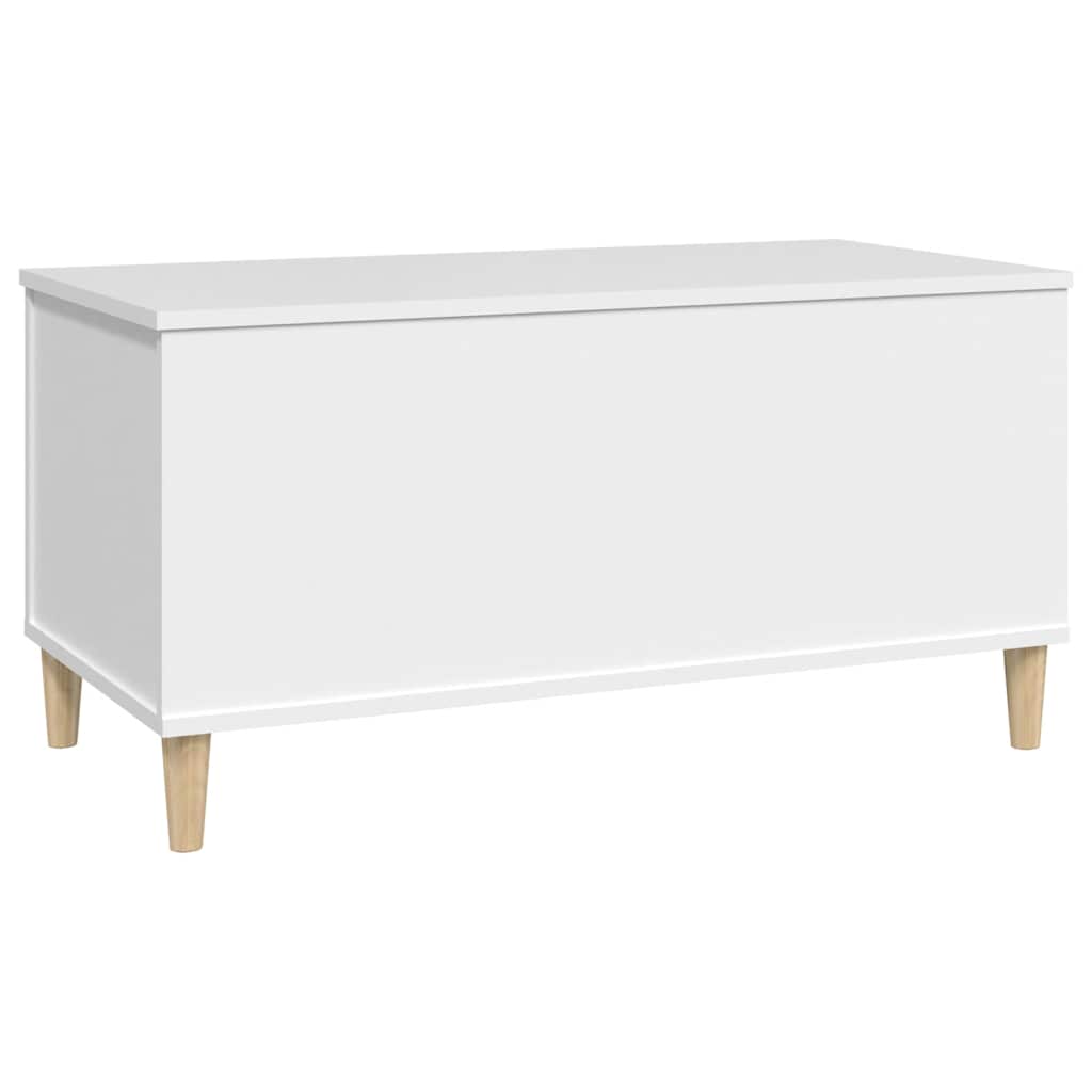 Salongbord hvit 90x44,5x45 cm konstruert tre