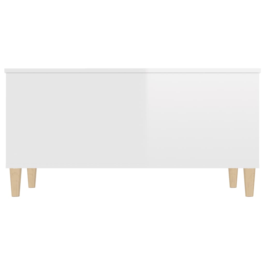 Salongbord Sofabord Høyglans Hvit 90x44,5x45 cm
