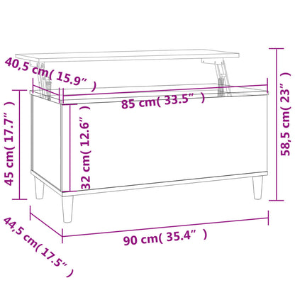 Salongbord Sofabord Brun Eik 90x44,5x45 cm