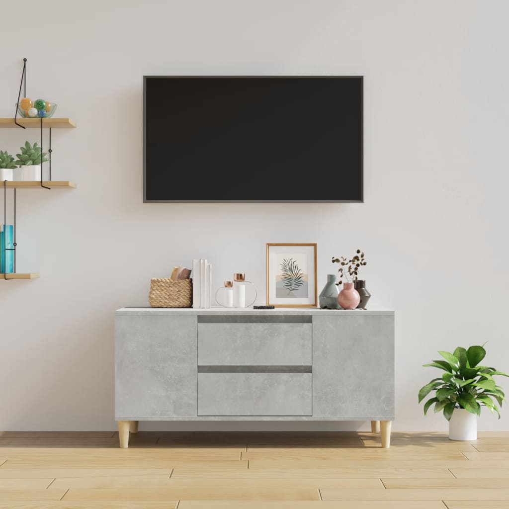 TV-Møbel Betonggrå TV-benk 102x44,5x50 cm