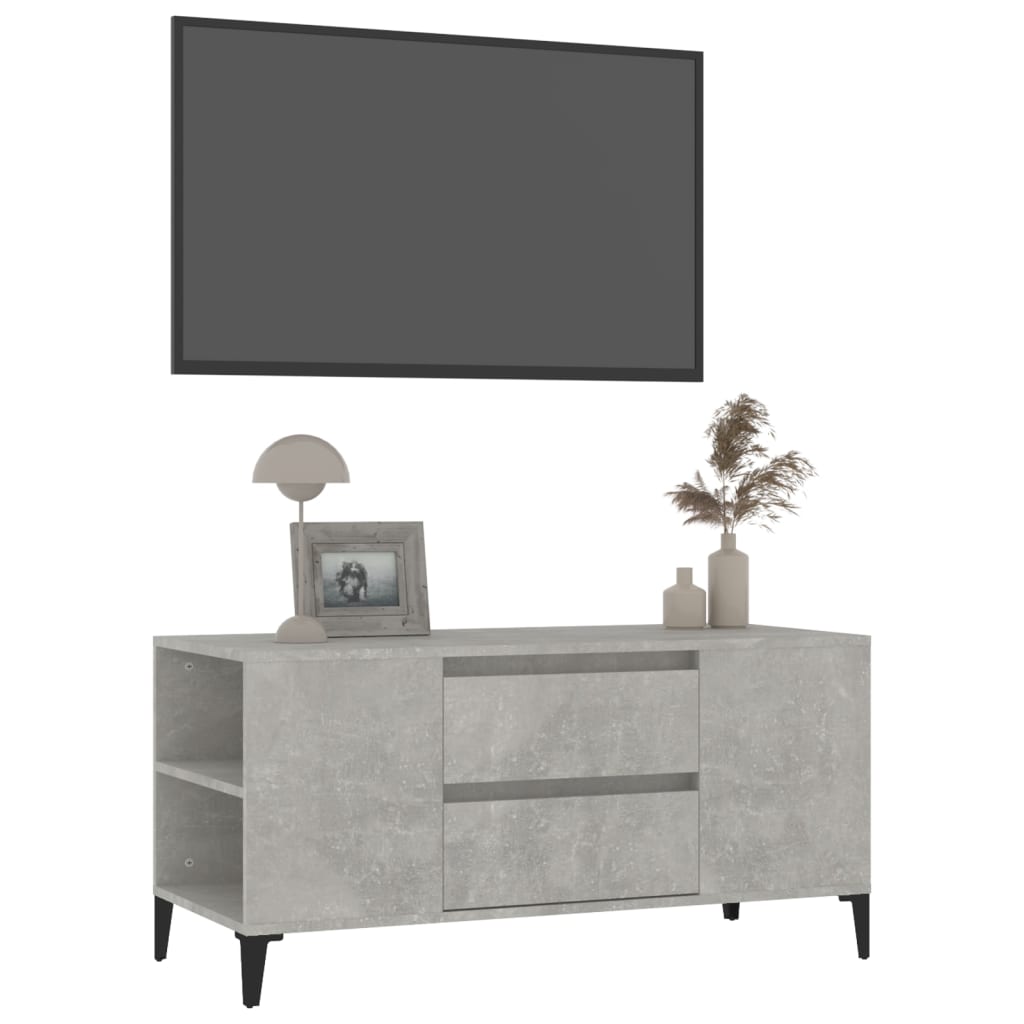 TV-Møbel Betonggrå TV-benk 102x44,5x50 cm
