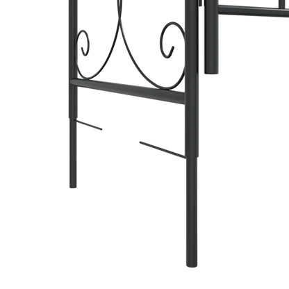 Hagebue med port Svart 108x45x235 cm stål
