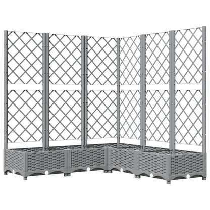 Hageespalje Plantekasse PP lysegrå 120x120x121,5 cm PP