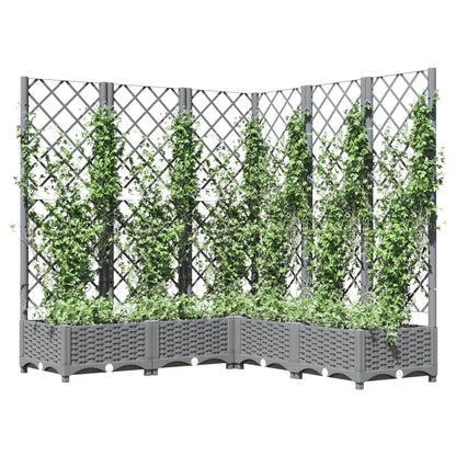 Hageespalje Plantekasse PP lysegrå 120x120x121,5 cm PP