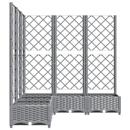 Hageespalje Plantekasse PP lysegrå 120x120x121,5 cm PP
