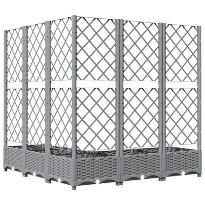 Hageespalje Plantekasse PP lysegrå 120x120x121,5 cm PP