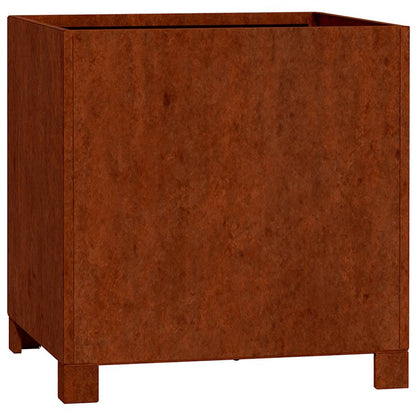 Plantekasser med ben 2 stk rust 40x40x40 cm cortenstål