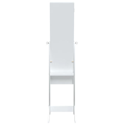 Veggspeil Hvit Frittstående speil med LED 34x37x146 cm