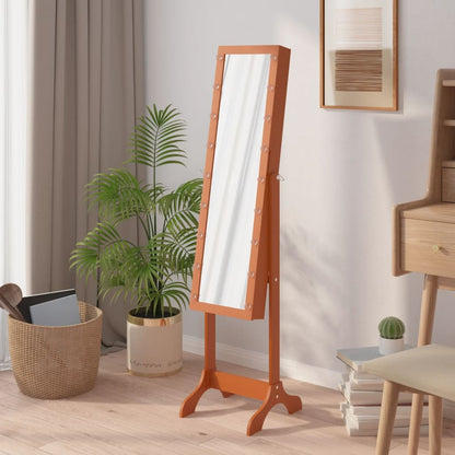 Veggspeil Tre Frittstående speil med LED 34x37x146 cm