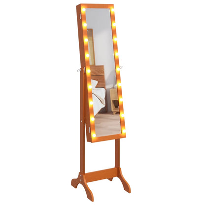 Veggspeil Tre Frittstående speil med LED 34x37x146 cm