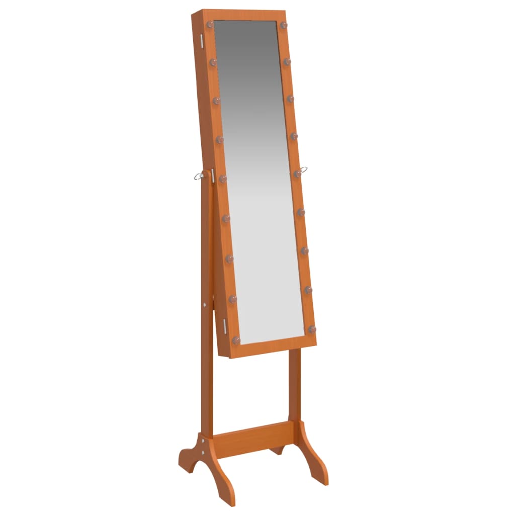 Veggspeil Frittstående speil med LED 34x37x146 cm