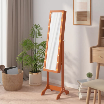 Veggspeil Tre Frittstående speil med LED 34x37x146 cm
