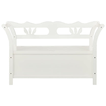 Benk hvit 107x45x75,5 cm heltre gran