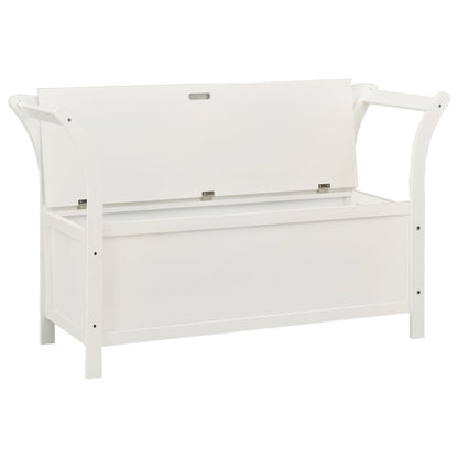 Benk hvit 107x45x75,5 cm heltre gran
