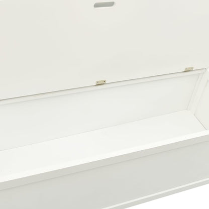 Benk hvit 107x45x75,5 cm heltre gran