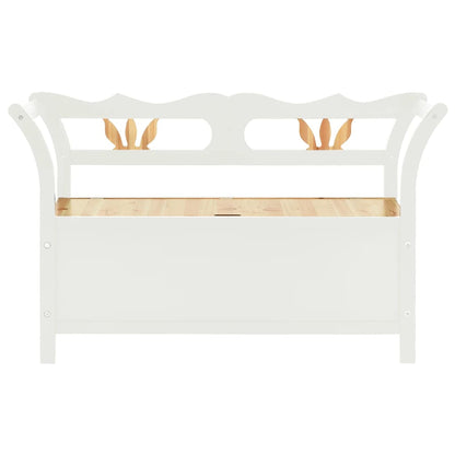 Benk hvit 107x45x75,5 cm heltre gran