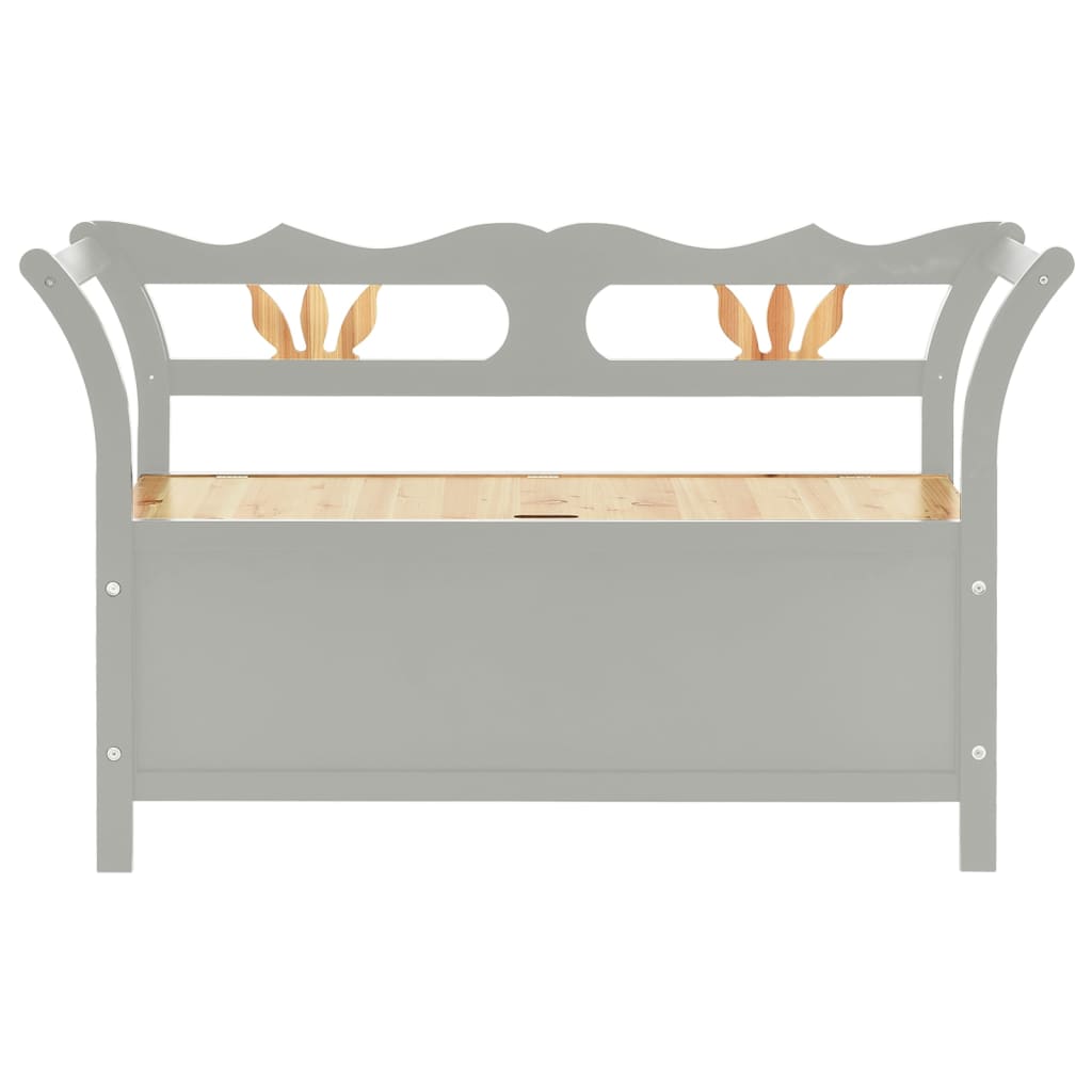 Sittebenk Grå 107x45x75,5 cm heltre gran