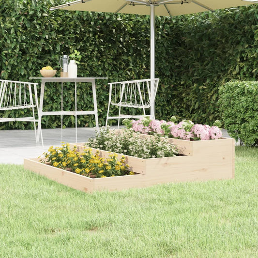 Utendørs Blomsterkasse Plantekasse Tre 107x107x27 cm heltre furu