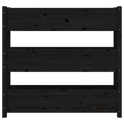 Plantekasse svart 112x25x104,5 cm heltre furu