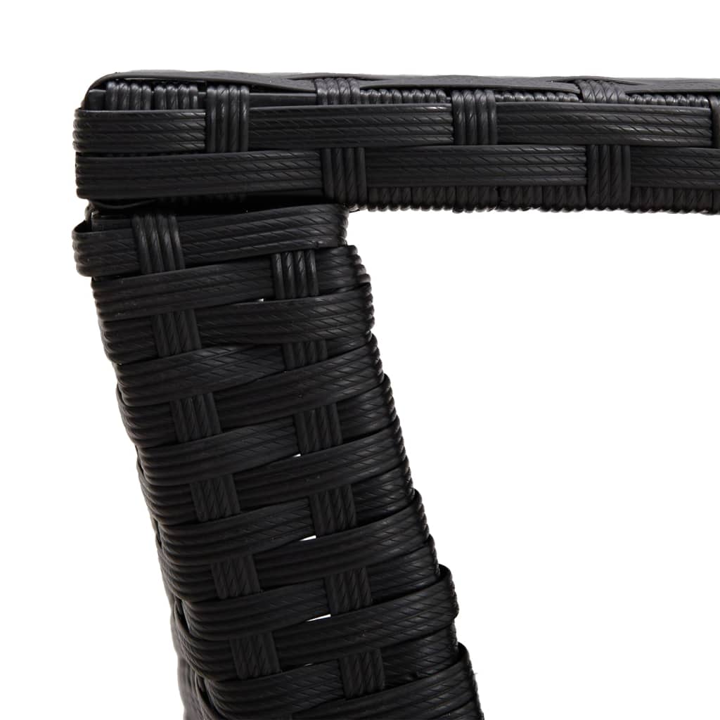 Salongbord Sofabord Svart 100x50x40 cm polyrotting