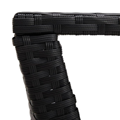 Salongbord Sofabord Svart 100x50x40 cm polyrotting