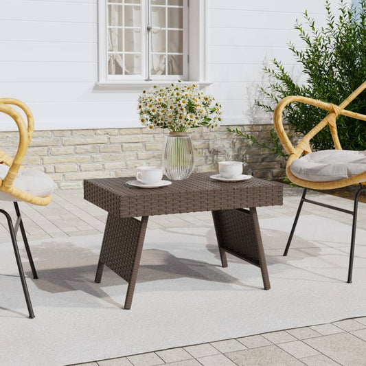 Balkongbord Sammenleggbart sidebord brun 60x40x38 cm polyrotting
