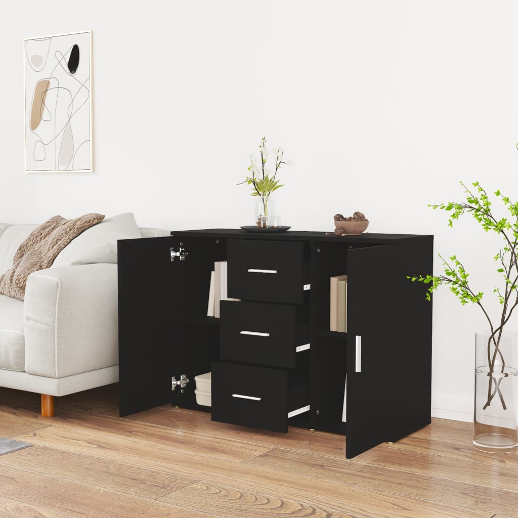Skjenk Svart 91x29,5x65 cm
