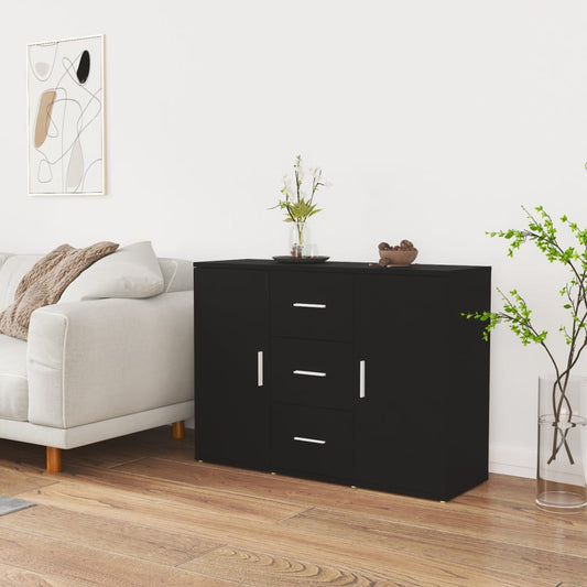 Skjenk Svart 91x29,5x65 cm