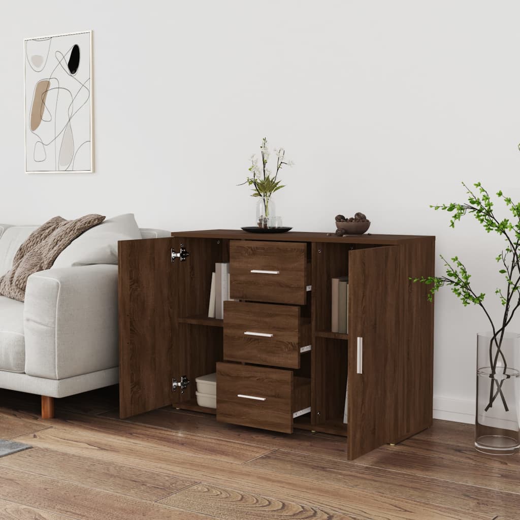 Skjenk Brun Eik 91x29,5x65 cm