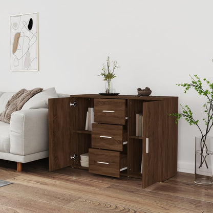 Skjenk Brun Eik 91x29,5x65 cm