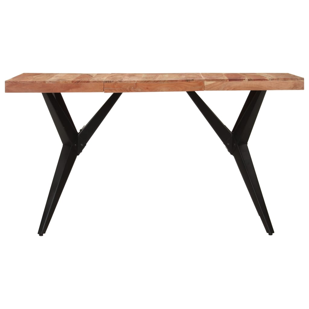 Spisebord svart 140x70x76 cm heltre akasie