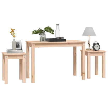 Sidebord Tre Stablebare 3 stk heltre furu