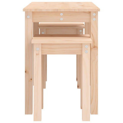 Sidebord Tre Stablebare 3 stk heltre furu