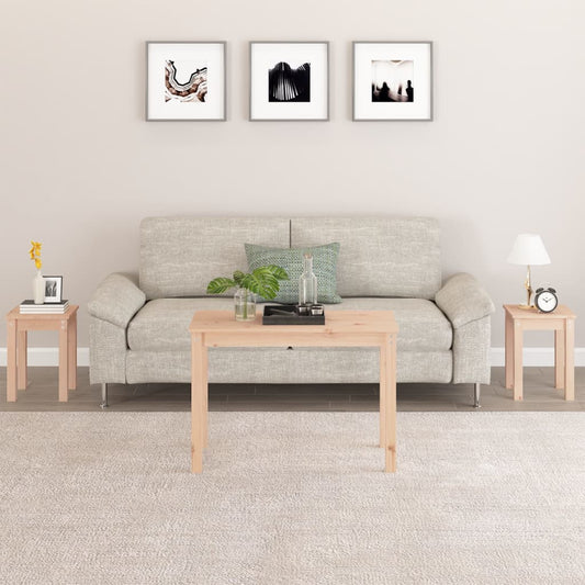 Sidebord Tre Stablebare 3 stk heltre furu