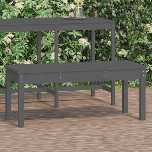 Hagebenk Tre grå 109x44x45 cm heltre furu