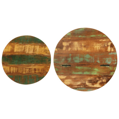 Salongbord Sofabord Svart gjenvunnet heltre 2 stk