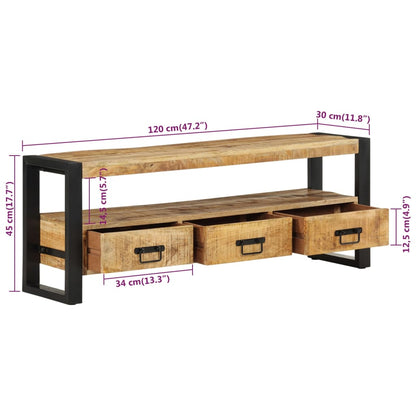 TV-Møbel Tre TV-benk 120x30x45 cm heltre mango